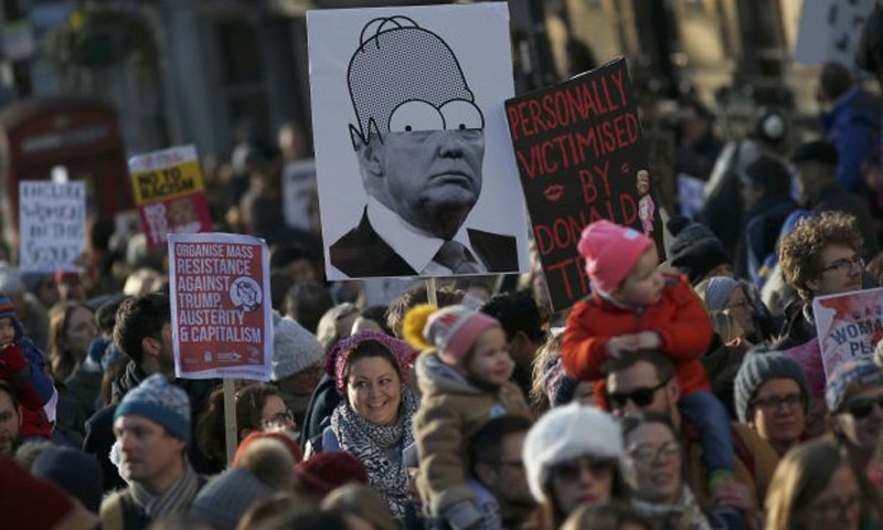 Women Protest Against Trump On Streets Of Europe's Capitals - Jasarat