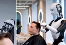 WATCH: Is Elon Musk getting a hair cut from robot in this video?