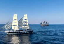 PNS Rah Naward holds joint sailing with Italian navy ship Amerigo Vespucci