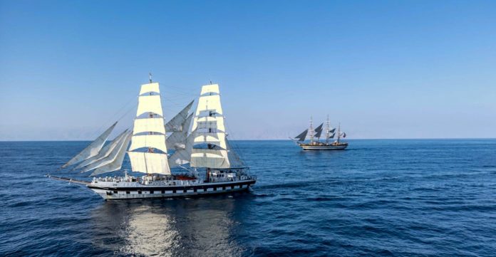 PNS Rah Naward holds joint sailing with Italian navy ship Amerigo Vespucci