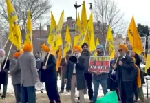 Indian Republic Day; Sikhs protest outside the Indian Embassy in America