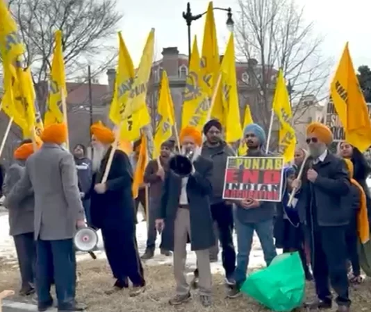 Indian Republic Day; Sikhs protest outside the Indian Embassy in America