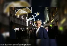 Mayor Sadiq Khan inaugurates Ramazan Lights in central London