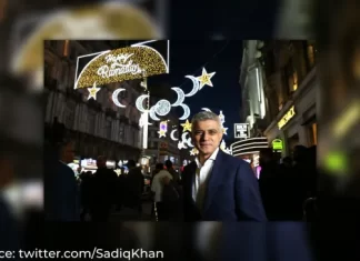 Mayor Sadiq Khan inaugurates Ramazan Lights in central London