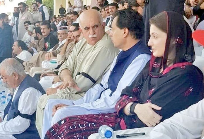 کوئٹہ،ن لیگ کی نائب صدر مریم نواز اپوزیشن کے یوم سیاہ کے سلسلے میں منعقدہ جلسے میں شریک ہیں