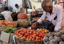 price of vegetables increased