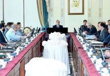 Briefing in federal cabinet meeting