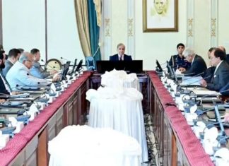 Briefing in federal cabinet meeting