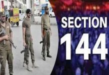 Section 144 enforced for 2 days