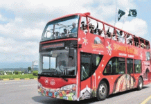 double-decker buses in Karachi