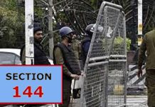 Section 144 enforced for 3 days