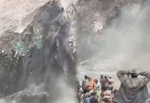 mountain collapses in the Congo