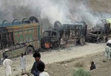 truck loaded with coal was fired