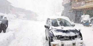 Second snowfall of winter in Skardu