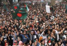 A unity march of thousands of people