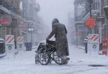 Extreme cold in America: 143-year record of snowfall